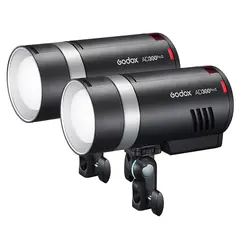 Godox AD300 Pro II 2 Heads Kit 300Ws Batteri studioblits
