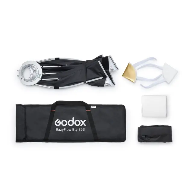 Godox EazyFlow Beauty Dish 85 Foldable S Foldbar Softboks Bowens Mount Silver 
