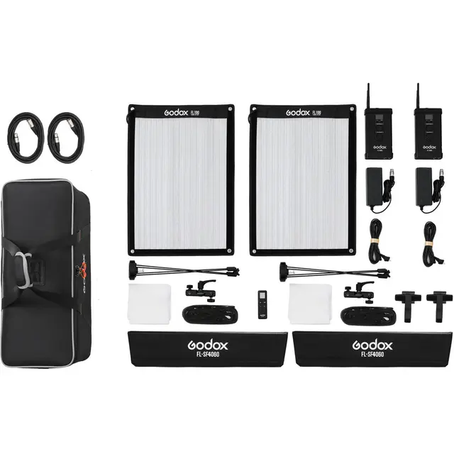 Godox Flexible LED Panel FL100 40x60 2pk 2-lampekit Fleksibelt LED panel Bi-Color 