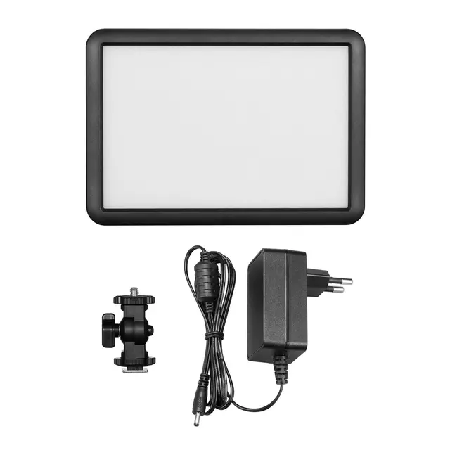 Godox LDP18Bi LED Video Light Panel Bi-C LED lampe 2800-6500K. AC-strømadapter 