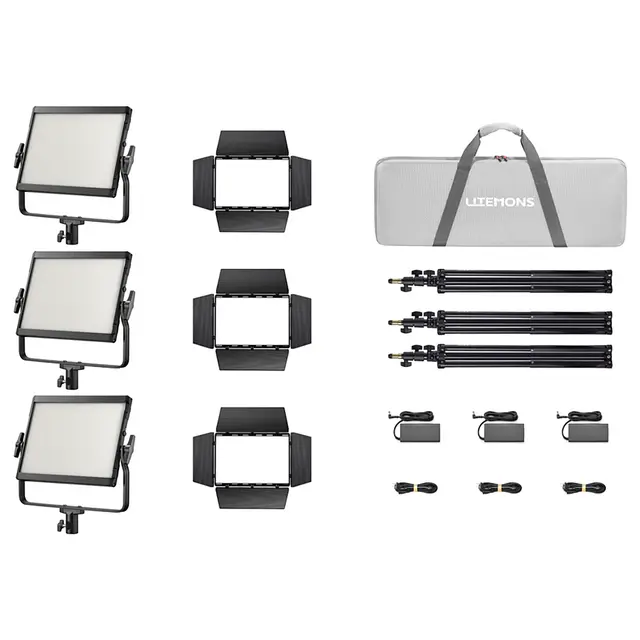Godox Litemons LP600R K3 RGB LED Panel Black. 60W. 3-light kit 