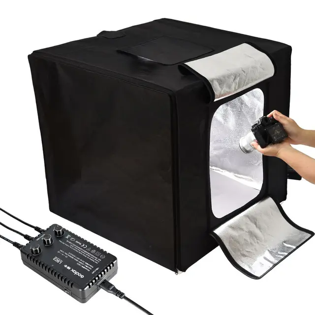 Godox Triple Light LED Ministudio 80cm Produkt opptakstelt LED Lys 80x80x80 cm 