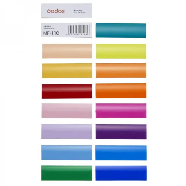 Godox MF-11C Color Filter Set for MF12 15 Fargefilter tilpasset makroblits MF12 