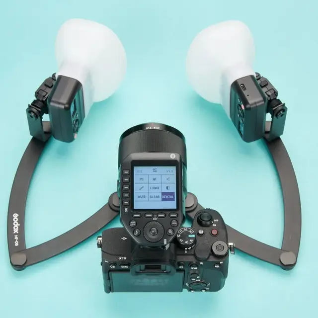 Godox Twin Light Bracket MF-DB Macroblits holder. Brakett for 2stk MF12 