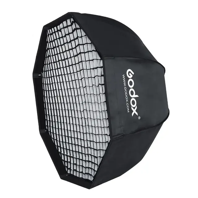 Godox Umbrella Softbox Bowens 120cm Grid Hurtig softboks åttekantet Bowens feste 
