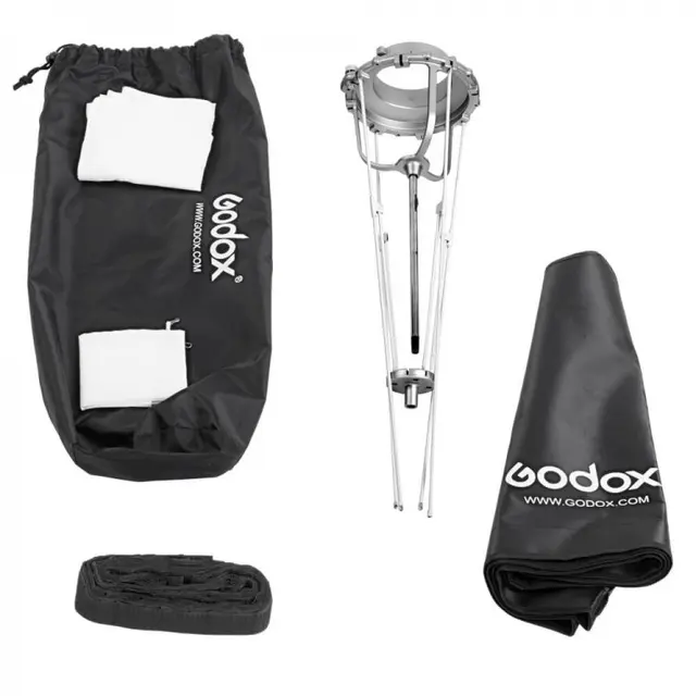 Godox Umbrella Softbox 80x120cm Bowens feste, Velco Grid Paraplyfunksjon 
