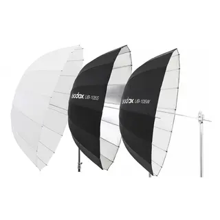 Godox Parabolic Umbrella 85-165 cm. Sølv/Hvit/Transparent