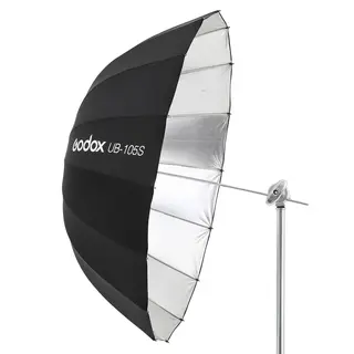 Godox Parabolic Umbrella UB-105S Silver Paraply, S&#248;lv 105cm Deep utgave