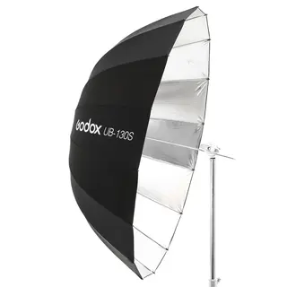 Godox Parabolic Umbrella UB-130S Silver Paraply S&#248;lv Deep utgave 130cm