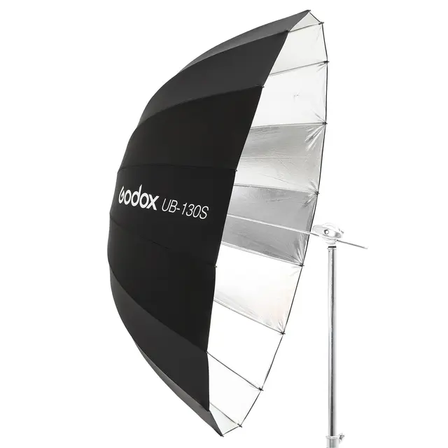 Godox Parabolic Umbrella UB-130S Silver Paraply Sølv Deep utgave 130cm 