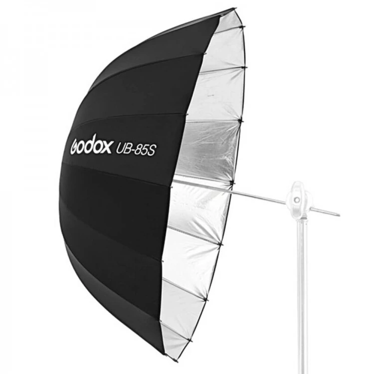 Godox Parabolic Umbrella UB-85S Silver 85cm Paraply Sølv Deep