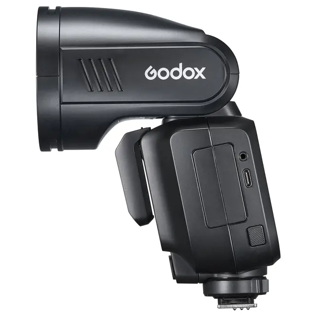 Godox V100 TTL Speedlite for Nikon Kamerablits med rundt hode. Nikon TTL 