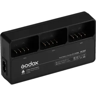 Godox VC26T Multi-Battery Charger for V1 Plass til å lade 3stk VB26 batterier