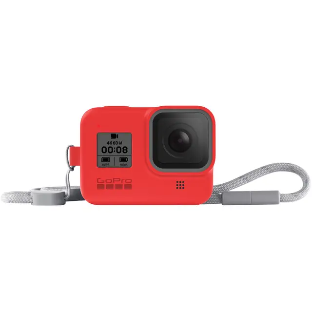GoPro Sleeve + Lanyard Firecracker Red HERO8 Black 