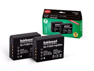H&#228;hnel batteripakke Fuji HL-F126S 2pk Twin pack. Erst. Fujifilm NP-W126S