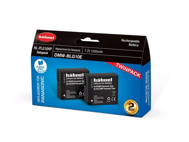 Hähnel batteripakke Panasonic HL-PLG10HP Twin pack. Erstatning DMW-BLG10E 
