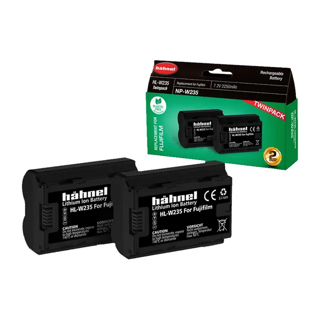 Hähnel Batteri Fuji HL-W235 2-pack Tilsvarer Fuji NP-W235 