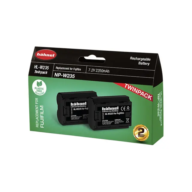 Hähnel Batteri Fuji HL-W235 2-pack Tilsvarer Fuji NP-W235 