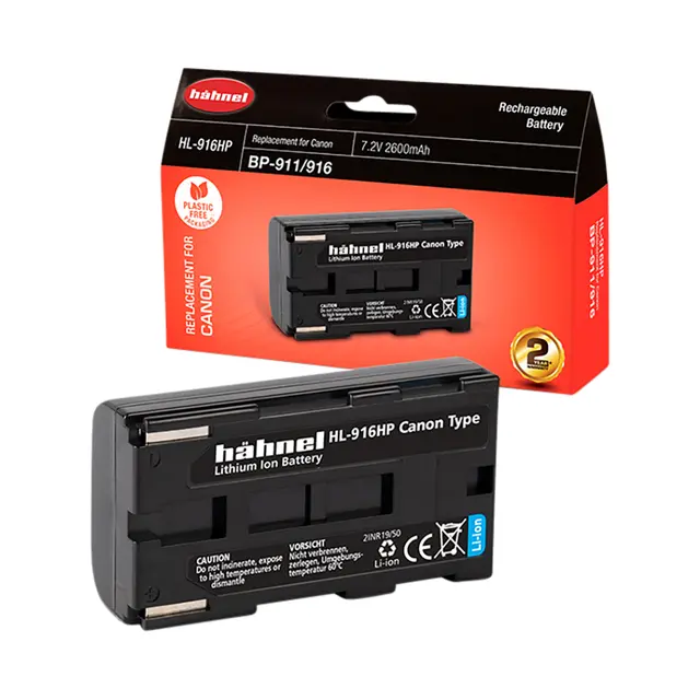 Hähnel Batteri HL-916HP Canon 9xx serie Oppladbart batt Canon m.fl. (BP-915/916) 