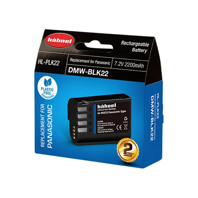 Hähnel Batteri Panasonic HL-PLK22 Tilsvarer Panasonic DMW-BLK22 