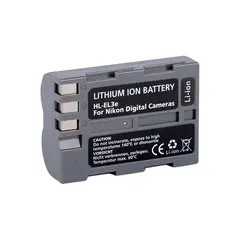 H&#228;hnel Batteri Nikon HL-EL3E Tilsvarer Nikon EN-EL3e. 2000mAh