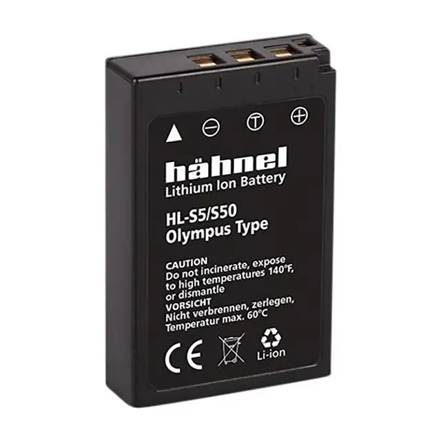 Hähnel Battery Olympus HL-S5/S50 / BLS-5 Tilsvarer Olympus BLS-5. 1150 mAh 