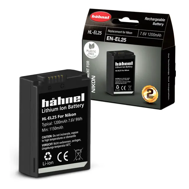 Hähnel Battery Nikon HL-EL25 Erstatter EN-EL25 