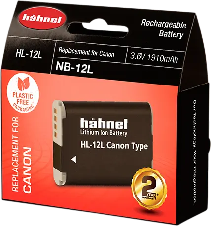 Hähnel Batteri Canon HL-12L Erstatning for Canon NB-12L 