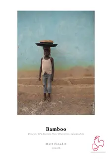 Hahnem&#252;hle Bamboo 290gr natural white A3 - 25 Ark 90% Bamboo fibre, 10% Cotton