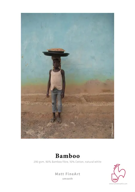 Hahnemühle Bamboo 290gr natural white Rull, 24"x12m 90% Bamboo, 10% Cotton 