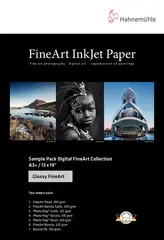 Hahnem&#252;hle pr&#248;vepakke Glossy FineArt Glossy Fine Art A4 - 16 ark (2 av hver)