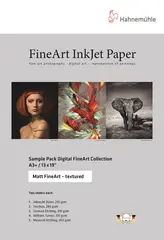 Hahnem&#252;hle pr&#248;vepakke Matte FineArt Tex. Matt FinTextured A4 - 10 ark (2 av hver)
