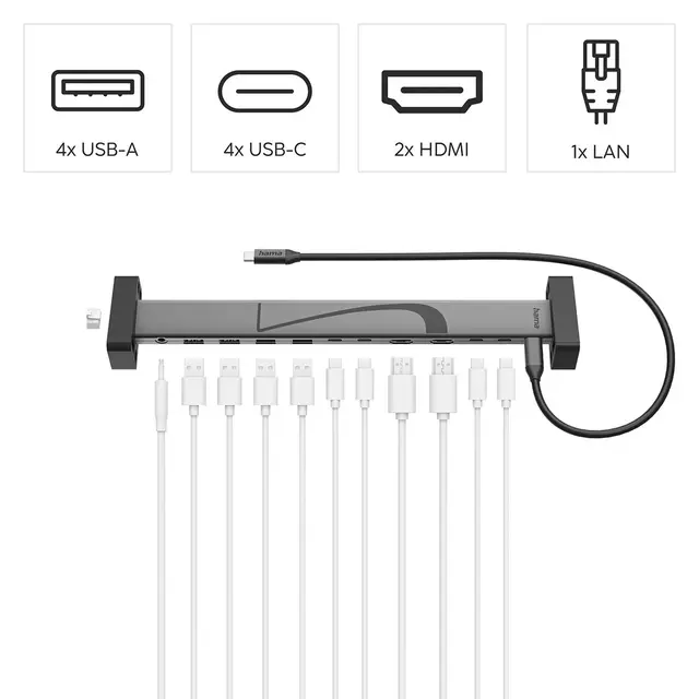 Hama Dokkingstasjon 12 Porter USB-C/A 
