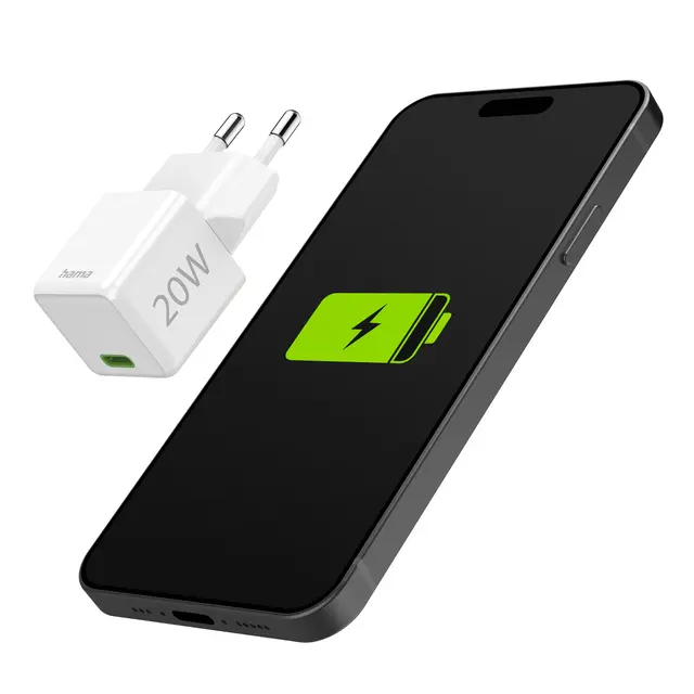 Hama Hurtiglader USB-C PD 20W Hvit 