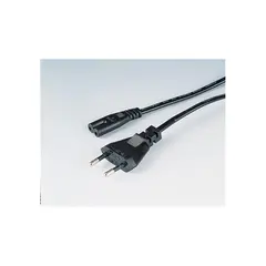 Hama str&#248;mkabel 1,8m svart 2pin Apparatkabel Euro standard