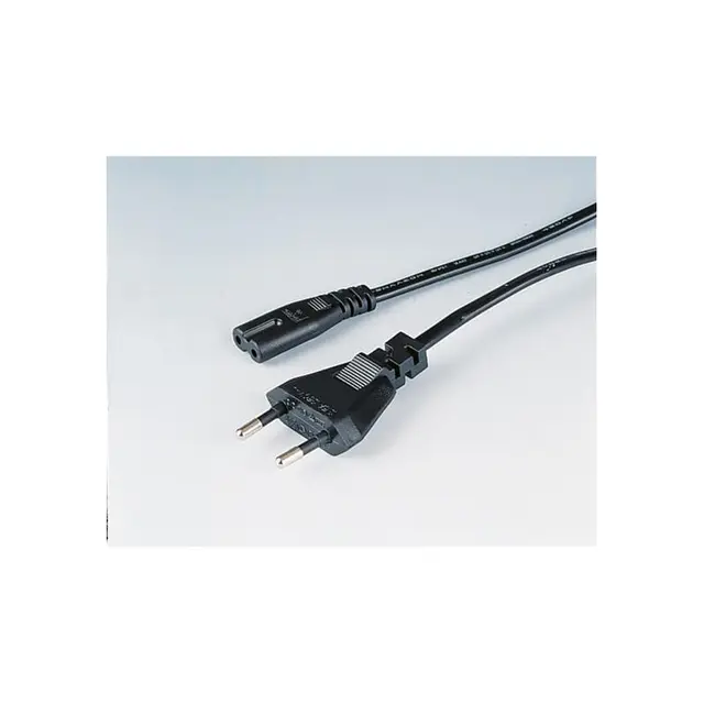 Hama strømkabel 1,8m svart 2pin Apparatkabel Euro standard 