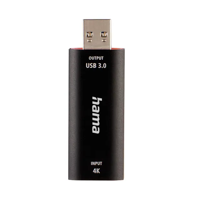 Hama Capture Card USB HDMI 4K til 1080p m/USB-C adapter 