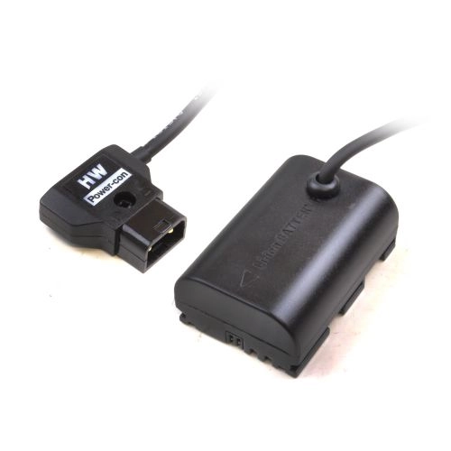 Hawk-Woods LP-E6 Dummy til D-Tap LR-12A 45cm Kabel til Monitor