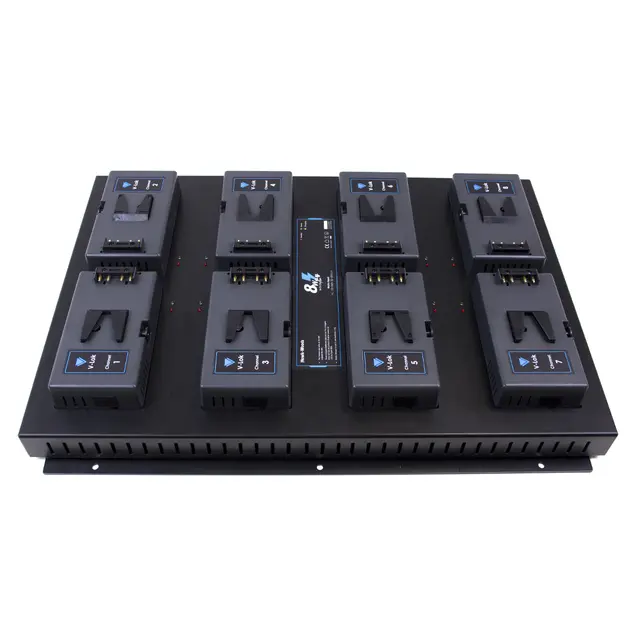 Hawk-Woods 8-Channel V-Lok Lader 8x V-Mount Batterier 