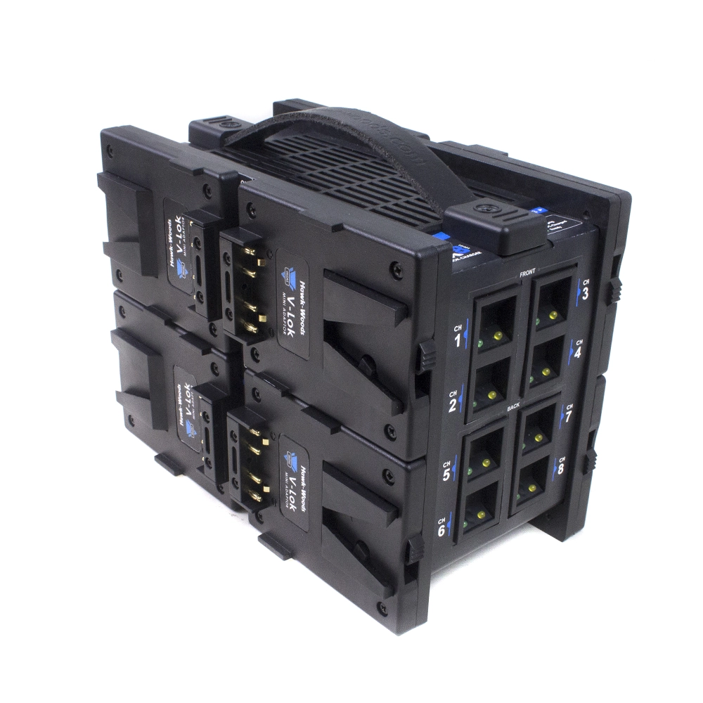 Hawk-Woods V-Mount VL-MX8 Charger V-Lock 8x lader For Mini V-lok batterier