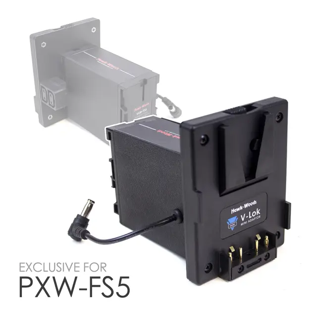 Hawk-Woods V-Lok mini Sony FS5 w/D-Tap NB! Kun for HW Mini V-Lok batterier 