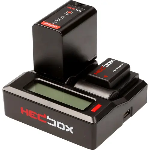 Hedbox DC50 Digital Dual Battery Charger Inteligent dobbel-lader 