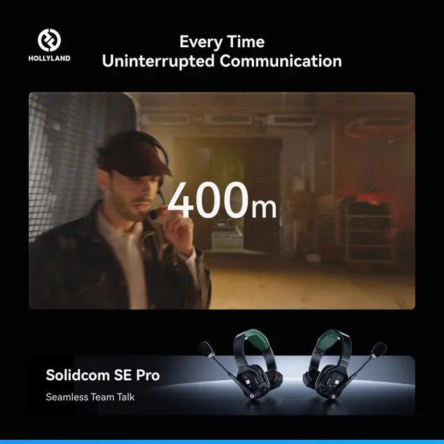 Hollyland Solidcom SE Pro Intercom 2-Person Noise Cancelling Intercom 