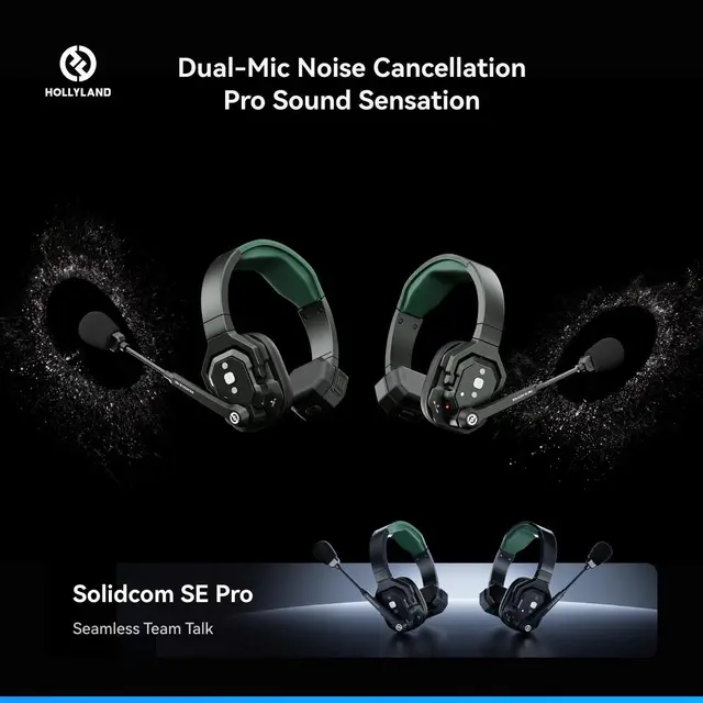 Hollyland Solidcom SE Pro Intercom 2-Person Noise Cancelling Intercom 