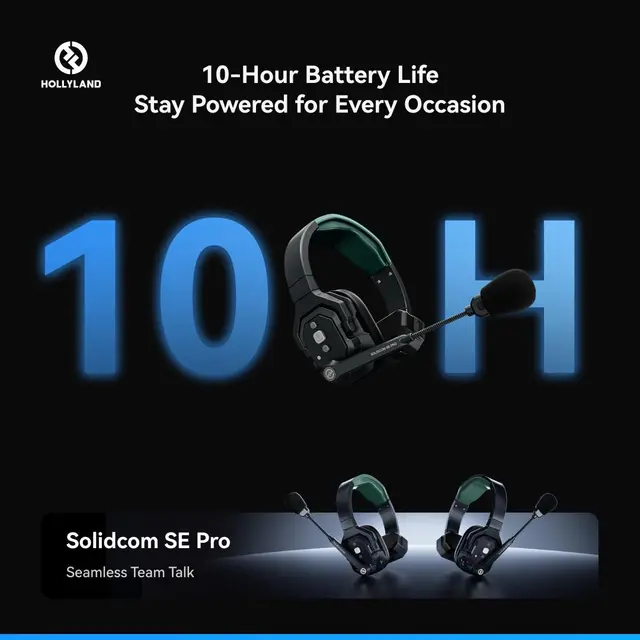 Hollyland Solidcom SE Pro Intercom 2-Person Noise Cancelling Intercom 