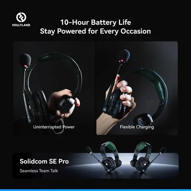 Hollyland Solidcom SE Pro Intercom 2-Person Noise Cancelling Intercom 