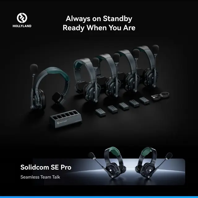 Hollyland Solidcom SE Pro Intercom 2-Person Noise Cancelling Intercom 