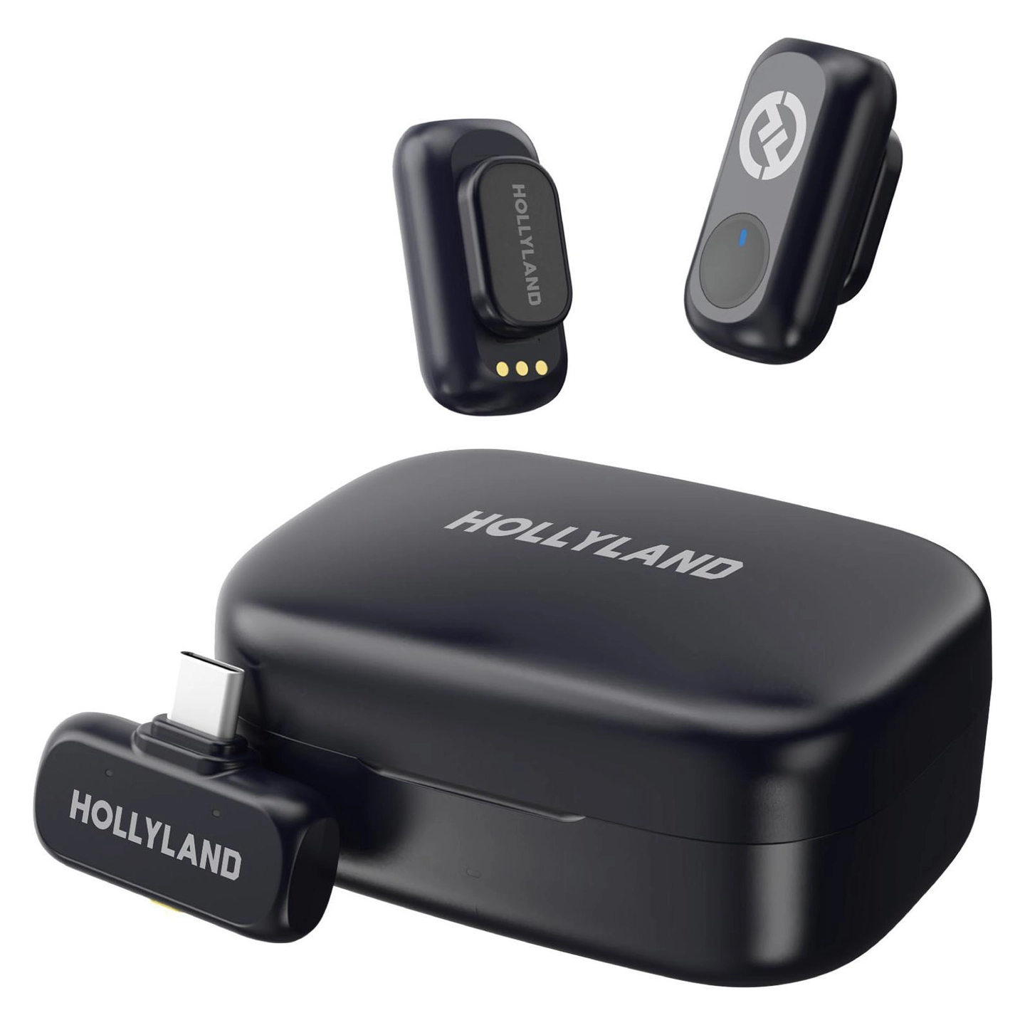 Hollyland LARK A1 Duo Med USB-C RX + Charging Case