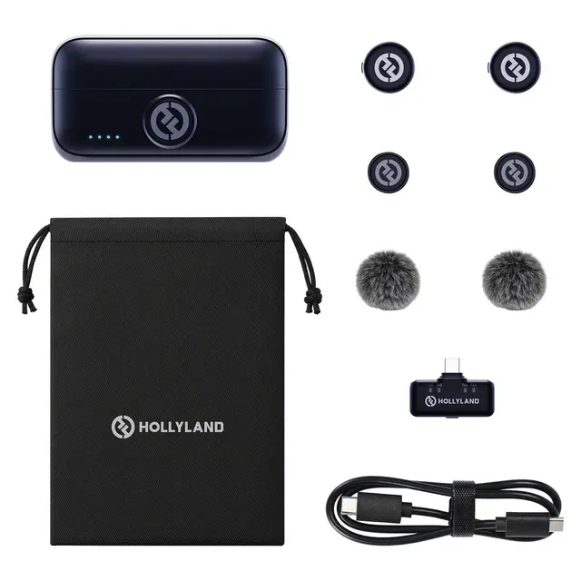 Hollyland LARK M3 Combo 2TX & 1RX USB-C RX and 2 x Wireless Microphones 