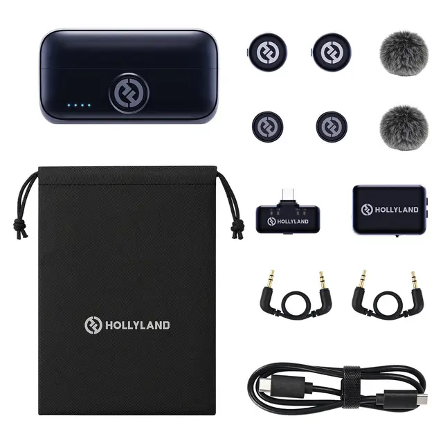 Hollyland LARK M3 Combo 2TX & 2RX USB-C RX and 2 x Wireless Microphones 